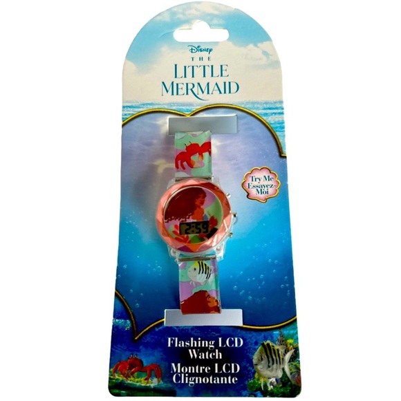 Disney The Little Mermaid Flashing LCD Watch New In Packaging - Picture 1 of 9